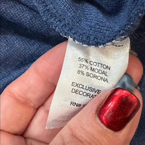 NWOT Johnnie-O Banyan Henley Ocean Blue Super Soft Pullover Size XL - Picture 9 of 11